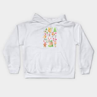 Christmas symbols collection  watercolor Kids Hoodie